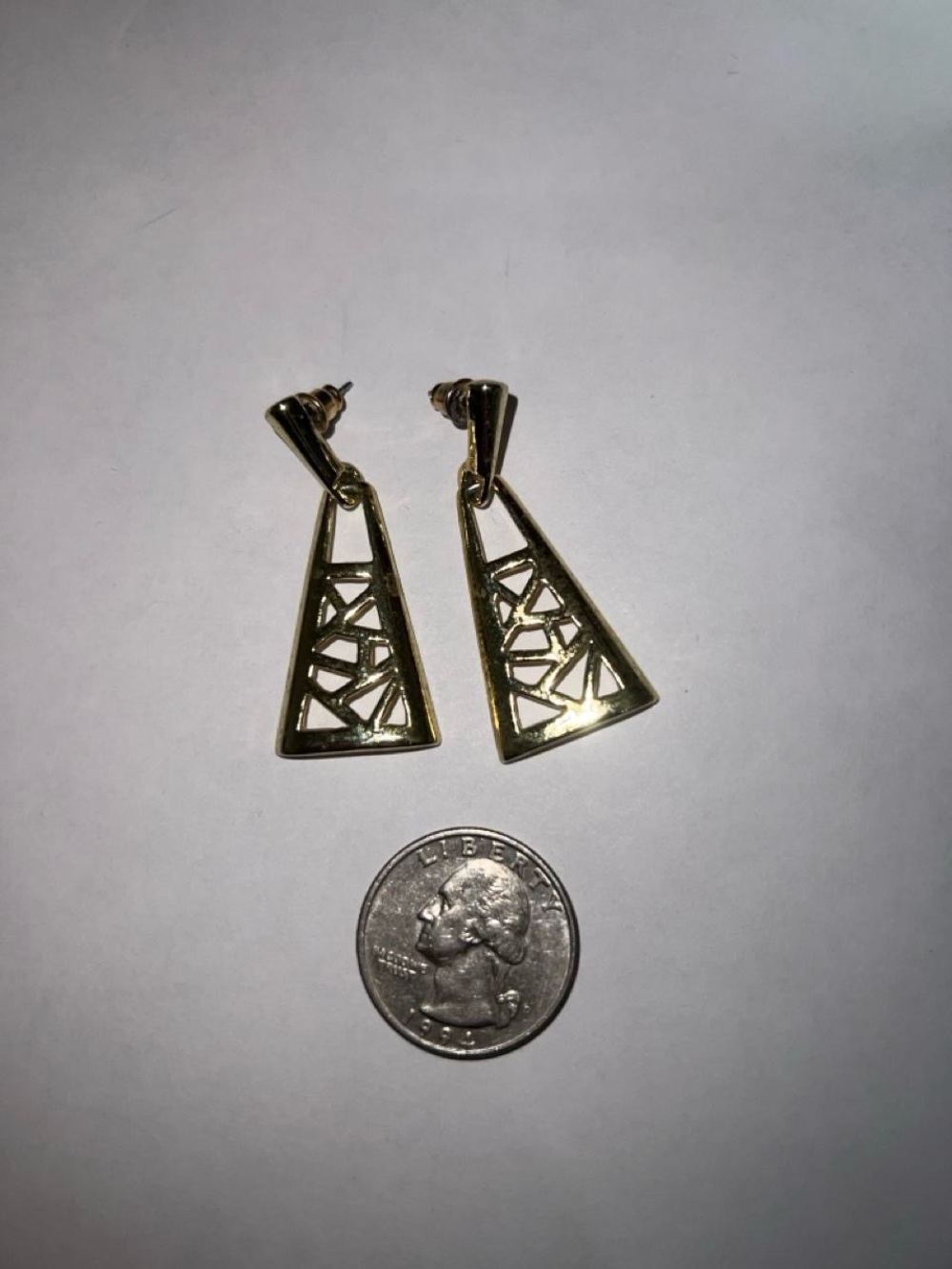 Gold Geometric Drop Earrings - Elegant Women's Jewelry